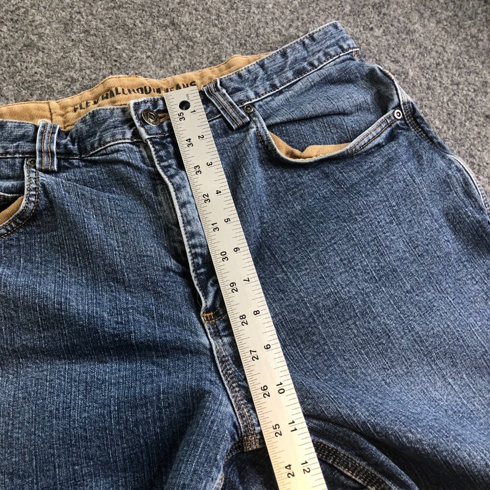 Duluth Trading Jeans Men 32x30 Blue Ballroom Double Flex Carpenter Work Stretch - Picture 5 of 10